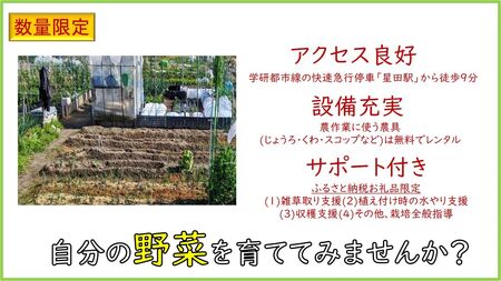 寝屋川農園「びお・やちゃい村」貸区画オーナー権(5坪・1年間)｜貸し農園 家庭菜園 自家栽培 収穫体験 農業体験 果物 野菜 数量限定 大阪府 寝屋川市 [0025]