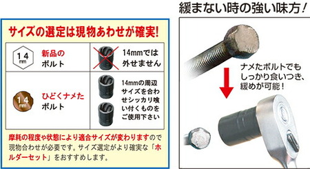 トルネードソケットセット（ホルダー付） HTR307【原材料不足等のため