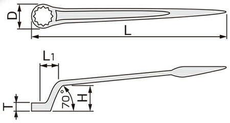 チタンシノ付めがねレンチ（トルシアボルト用） TSM-16