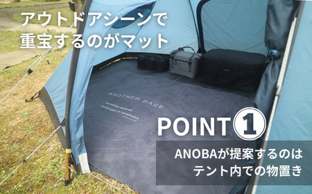 ユーティリティラグ　ラバーマット　1900　トポグラフィー (AN106) アウトドア キャンプ フェス 防災