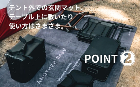 ユーティリティラグ　ラバーマット　1900　トポグラフィー (AN106) アウトドア キャンプ フェス 防災