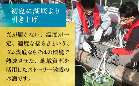 先行予約受付！！2025年6月以降発送予定＜湖底熟成の日本酒＞天野酒　純米吟醸無濾過生原酒　滝畑ダム湖底熟成 720ml　寄附者限定ダムカード付！ 2024年12月熟成開始、2025年5月引き上げ  熟成酒 父の日 プレゼント 贈り物 お中元