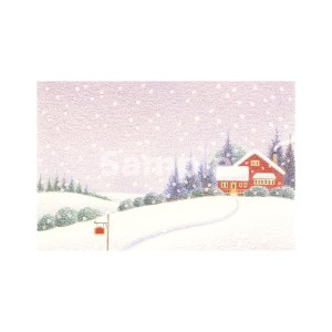 渡辺美香子 版画作品「空からの贈り物」