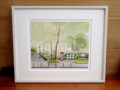 渡辺美香子 版画作品「コートへのプロムナード（大全紙）」