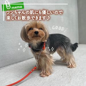 【 ペット 用 】 首輪 ハーフチェーン 中型犬 レッド 39-45cm ペット 犬