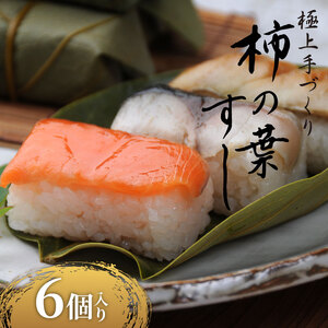 【 柿の葉寿司 】 6個 冷凍炙り鯖 鮭 穴子 柿の葉寿司