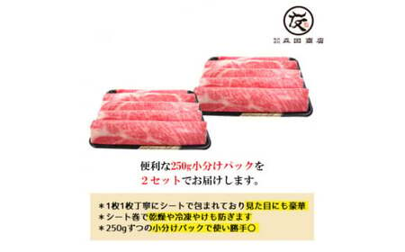 A5 黒毛和牛 肩ロース 500g ロース肉 スライス すき焼き しゃぶしゃぶ 牛肉 国産 お肉 霜降り 高級 希少部位 お鍋 小分け 冷凍 ギフト 贈り物 プレゼント お歳暮 お祝い 大阪府 松原市