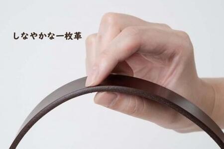 102109-1 ベーシック「栃木レザー肉厚一枚革ベルト」チョコ