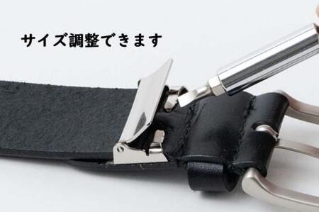 102109-1 ベーシック「栃木レザー肉厚一枚革ベルト」チョコ