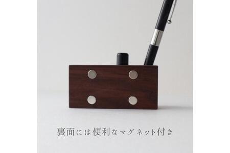 木製ナンバープレート 印鑑スタンド・ペン立て