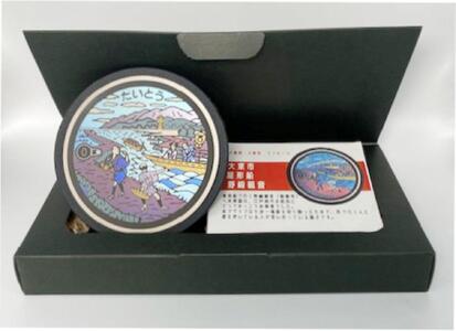 チタン製ミニチュアマンホール <大東市 屋形船 野崎観音>