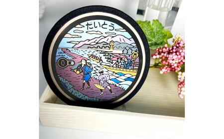 チタン製ミニチュアマンホール・メダルセット <大東市 屋形船 野崎観音>