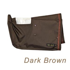 配色パイピング入り自転車用ハンドルカバー ダークブラウン