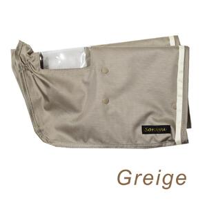 配色パイピング入り自転車用ハンドルカバー グレージュ