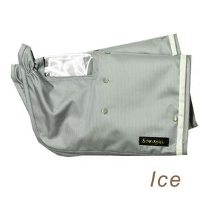 配色パイピング入り自転車用ハンドルカバー アイス