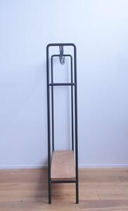 アイアンのハンガーラックSサイズ(オーク棚板付き)