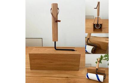 オーク材とアイアンを使ったオリジナル粘着ローラー