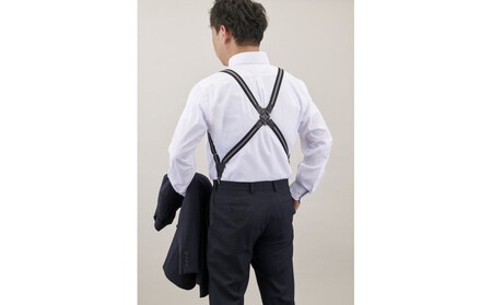 102504-3 お洒落と機能性「ホルスター型サスペンダー」チョコ