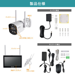 セキュリティカメラ　モニターセット　TBC-1010S