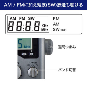 短波液晶ポータブルラジオ　ER-H300TL
