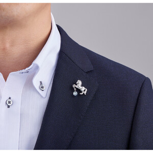 102509-2 颯爽と駆け上がる「駿馬ピンブローチ」