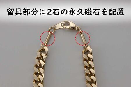 P25・3-1「極太カット喜平磁気ネッレス」シルバーカラー