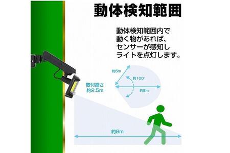 ソーラー式LEDセンサーライト　屋外　防水　防犯　ESL-151SL