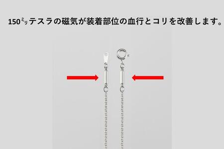 PD5-2-1「キュービックジルコニア磁気ネックレス」覆輪留め