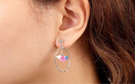 10187-2　揺れるモチーフ「ワンタッチイヤリンク゛３ペアセット」