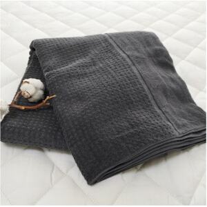 【シングル】オーガニックコットンタオルケット(145×190cm)チャコール OH-5774-CY【1417243】