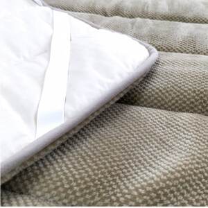 【シングル】蒸れずに暖か! コットン&アクリル敷パッド〈ベージュ〉 ACP-30S-BE【1417507】