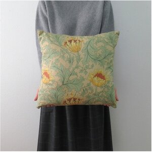 【座布団カバー55×59cm】ベストオブモリス アネモネ グリーン MR-4545-A【1417794】