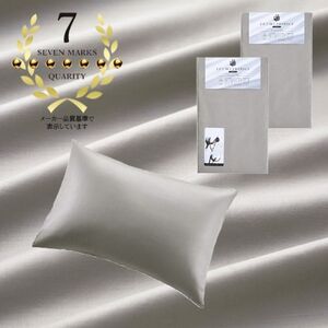 (43×63cm)ポーランド産マザーグースダウンピロー(羽毛枕)95%＆ピローケース:オパールグレー【1501403】