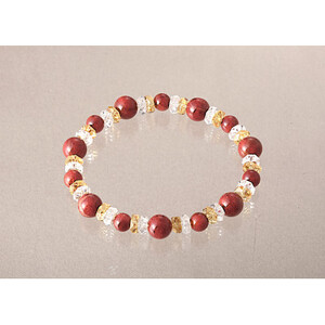 珊瑚と水晶のブレスレット【配送不可地域:沖縄県】【1519787】