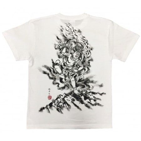 手描きTシャツ 仏画 蔵王権現 白 (半袖 Lサイズ)【1614956】