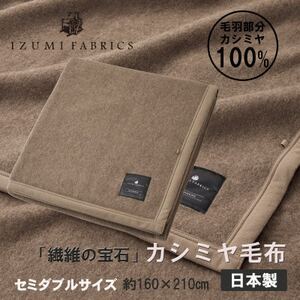 【セミダブル】カシミヤ毛布 イズミファブリックス【1638937】