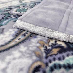 【シングルサイズ】暖かふんわりアクリルマイヤー2枚合わせ毛布 M-5701-GY【1423732】