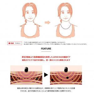 ON4　オンフォー TYPE-C クリア　タイリッシュ軽量 磁気ネックレス 管理医療機器【配送不可地域：沖縄県】【1655758】