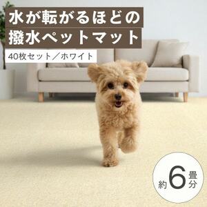 水が転がる程の撥水性!防水ペットマット「UKU」40枚セット ホワイト【複数個口で配送】【4074720】