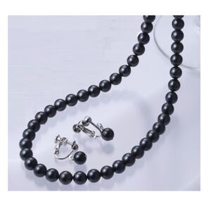 あこや本真珠2点セット　(6.5～7ミリ玉)　/(ブラック系)【配送不可地域：沖縄県】【1214985】