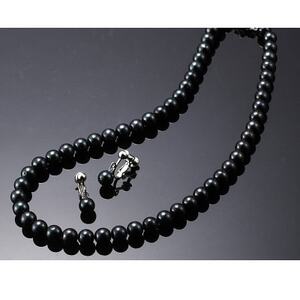 あこや本真珠2点セット　(6.5～7ミリ玉)　/(ブラック系)【配送不可地域：沖縄県】【1214985】