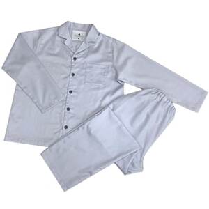 【シングル】カバー掛・シーツ(35cm)・枕＆パジャマ(男女兼用Sサイズ)4点セット色シルバースカイ【1215788】