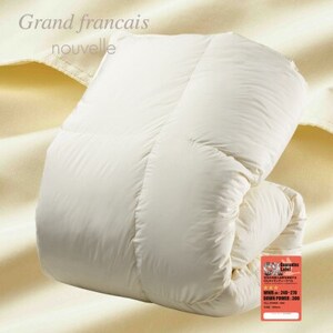 〔セミダブル〕【抗菌防臭羽毛使用】羽毛布団(プレミアム掛けカバー付)ダウン85% CILレッドラベル【1302212】