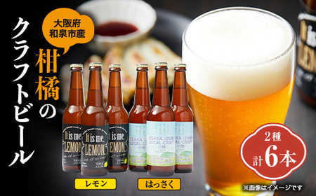 大阪府和泉市産かんきつ(レモン・はっさく)を使用したクラフトビール 330ml 6本セット。【配送不可地域：離島】【1498555】