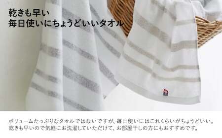 ナチュラルボーダー フェイスタオル(5枚・グレー) 今治タオル フェイスタオル 吸水 速乾 シンプル まとめ買い デザイン ナチュラルカラー 無地 ボーダー 軽量 新生活 タオルセット 乾きやすい ギフト 日本製 【m100-17-B】【トクダ】