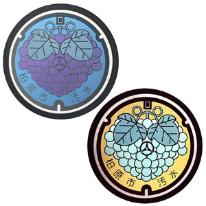 チタン製ミニチュアマンホール【ぶどう・シャインマスカット】
