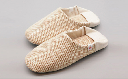 【抗菌・消臭期待】足元を清潔に!洗濯機でも洗えるタフな柿渋染め2WAYルームシューズ「バブーシュ」(柿渋|Mサイズ)