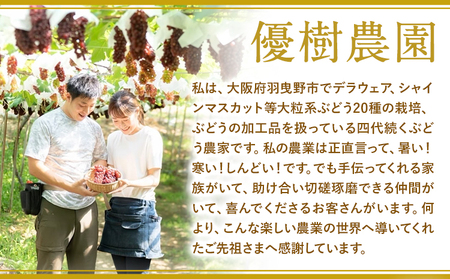 贅沢な濃い搾り デラウェアジュース 720ml × 2本 優樹農園《90日以内に出荷予定(土日祝除く)》大阪府 羽曳野市 デラウェア ジュース 葡萄 