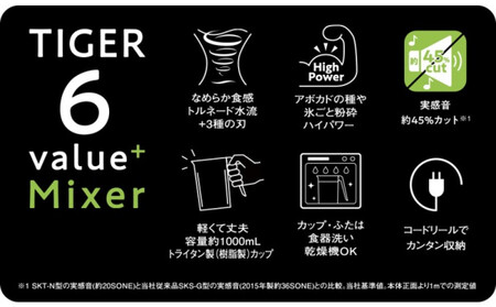 タイガー魔法瓶 ミキサー SKT-N101GM ミントグリーン【ミキサー