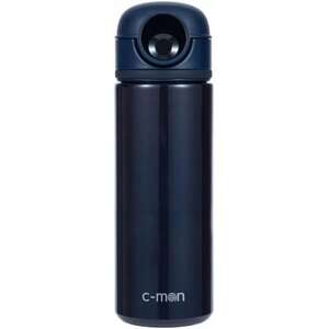 シーモン(c-mon) 指紋センサー付き真空断熱ボトル 水筒 保温保冷  ミッドナイトネイビー【1687977】